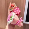 Regalo Nuevo para el Día del Maestro 2026 Llavero de Flor de Peluche Colgante de Flor de Rosa Simulada para Maestros