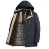 Nueva Chaqueta Acolchada de Algodón con Grafeno para Hombre en Invierno Forrada de Polar y Engrosada Cálida Casual con Capucha Desmontable Chaqueta de Algodón para Hombre 2461