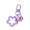 Estrella de Cinco Puntas Calada en Acrílico Hebilla de Puerta Colorida Llavero Colgante Fresco Pequeño Accesorios para Bolsos DIY Pequeños Regalos