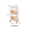 Estante de Almacenamiento Multicapa Estilo Ins con Ruedas para Snacks y Artículos Varios Carrito Móvil Artefacto de Almacenamiento para Dormitorio