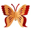 Borboleta de Cartão Dourado Tridimensional Decoração de Quarto de Casamento Flor Artificial Botão de Flor Cenário Layout Sofá da Sala de Estar Parede da TV Festivo