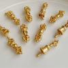 Oro antiguo Oro de 18K material para joyería DIY Mortero mágico Campana Mortero de diamante Pulsera de cuentas de Buda pulsera Accesorios de estrella Luna Bodhi