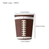 Super Bowl Fútbol Americano Fiesta de Cumpleaños Infantil Vajilla Platos de Papel Servilletas de Papel Mantel Decoración Artículos para Fiesta