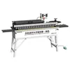 Máquina encoladora de cantos para carpintería, Recorte de arco totalmente automático, Alineación automática de cabeza y cola, Alimentación de longitud completa, Máquina encoladora de cantos curvos y rectos multifuncional