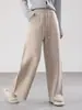 Pantalones Casuales de Invierno, Nuevos Pantalones Rectos Holgados de Gama Alta para Mujer, Adelgazantes, Caída Suelta, Estilo Perezoso, Pantalones Engrosados