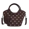 Bolsa de mão minimalista estilo coreano com poás para mulheres, nova bolsa de ombro estilosa para o início do outono de 2026, bolsa transversal tipo balde única