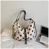 Bolso de Hombro de Lunares Estilo Coreano de Nicho para Mujer 2026 Nuevo de Gran Capacidad con Múltiples Compartimentos para Viajes y Uso Diario