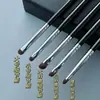 Pincel pequeño fino para sombra de ojos pincel para detalles de maquillaje de ojos punta del ojo cono pincel iluminador línea de agua delineador hasta la presión cola del ojo Cangzhou