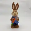 Enfeites Criativos de Coelho Artesanais Tecidos em Palha para Armários de Entrada, Varanda, Sala de Jantar, Decoração de Luxo Leve, Decoração de Casa de Animal Pequeno, Decoração de Vaso de Flores
