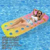 Nuevo producto transfronterizo: Sillón Inflable con Forma de Hoja Tropical, Cama Flotante Inflable, Entretenimiento para Piscina, Flotador Acuático Grueso para una Persona