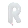 Balão de filme de alumínio roxo Branco verde com letra em inglês de 16 polegadas decoração de layout criativo Balão de folha de alumínio com letra A-Z