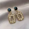 Pendientes de Tachuela Exquisitos de Corazón a Cuadros con Pedrería Estilo Coreano Dulces Frescos Modernos Pendientes de Gama Alta Accesorios de Pendientes Versátiles de Lujo Ligero