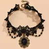 Venda Quente Transfronteiriça Europeia e Americana Halloween Punk Joias Estilo Gótico Personalizado Corrente de Clavícula Retro Escuro Elegante Colar