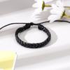 Pulsera de Cuero Tejida a Mano para Hombre Europea y Americana Transfronteriza Aleación Guitarra Violín Pulsera de Cuero Joyería de Letras de Moda
