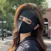 Máscara solar sin costuras de verano anti-ultravioleta de alto valor, fina, transpirable, de seda helada, para el ángulo de los ojos, máscara de cara completa, ácido hialurónico