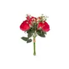 Ramo de Rosas de Loto Simuladas Flores Falsas para Boda Fotografía Decoración del Hogar Accesorios para Ramo de Novia