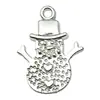 20 Piezas Mixtas de Muñeco de Nieve Navideño Plateado Brillante, Árbol de Navidad, Campana, Ciervo, Copo de Nieve, Accesorios para Joyería, Colgantes para Pendientes y Pulseras DIY