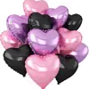 Globos de Papel de Aluminio en Forma de Corazón 12 Piezas Transfronterizos Globos para el Día de San Valentín Flotando en el Aire Globos de Helio Artículos de Decoración para Cumpleaños