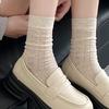 Calcetines de verano finos de media caña para mujer, calcetines grises de estilo japonés, estilo coreano, versátiles con lazo, calcetines de algodón, estilo ballet, calcetines de felpa JK