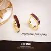 Pendientes Geométricos en Forma de U con Goteo de Aceite Retro de Nicho, Pendientes Minimalistas Cuadrados de Lujo Ligero, Accesorios para Orejas Elegantes y de Moda