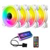 Ventilador de Caja Cool Moonlight de 6 Pines 12cm Círculo Fino Multicapa Refrigeración RGB para Computadora de Escritorio Ventilador de Refrigeración Silencioso