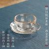 Copa Maestra de Vidrio con Lámina de Oro Resistente al Calor Engrosada Taza de Té Doméstica Hecha a Mano Antiescaldante Juego de Té de Cristal Kung Fu Taza de Té