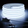 Tiras de luces LED COB transfronterizas, 110V con enchufe, luces lineales impermeables, 220V para uso doméstico, adecuadas para sala de estar y techo, tiras de luces LED flexibles