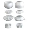 Amapola DIY Aromaterapia Yeso Hoja de Loto Base Bandeja Lotus Frasco de Almacenamiento Taza para Velas Molde de Silicona
