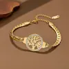 Novos Braceletes de Aço Titânio Europeus e Americanos Mais Vendidos para Mulheres Estilo Ins Moda Personalizada Joias de Mão que Não Desbotam Joias de Aço Inoxidável Atacado