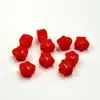 Contas coloridas multicoloridas de quatro furos com pó dourado/prata material para laço de contas DIY acessórios para corrente de celular