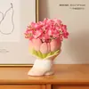 Buquê de tulipas, decoração de mesa em resina, presente para o Dia do Professor, arranjo de flores para adega, vaso de suculentas para mãe