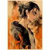 Pintura Decorativa Attack on Titan Arte de Parede Aliexpress Quarto Sala de Estar Estudo Pintura de Parede Patrimônio Cultural Imaterial Pintura com Folha de Ouro DIY