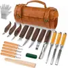 Juego de 10 piezas nogal cromo vanadio acero cuchillo de tallar corte cuchillo de madera raspado cuchillo de madera cuchillo cuchara traje de tallado para carpintería