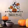 Artesanato em Madeira Placas de Porta de Halloween Decoração de Casa Presentes Pendurados Layout de Fundo de Casa Decoração de Atmosfera