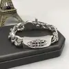 2026 Nuevo Modelo Pulsera Dominante de Cruz para Hombres, Pulsera Gruesa Retro Europea y Americana de Moda