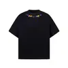 Camiseta de Manga Corta Bordada con Letras Coloridas Estilo Americano para Hombres y Mujeres Verano 2026 Nuevo Casual Holgado Versátil Top Moderno
