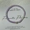 Pulsera de Abalorios Morados con una Paleta de Colores Clara, Fresca, Natural, Sencilla y Discreta, Diseño Elástico, Estilo de Nicho, Adecuada para Estudiantes y Mejores Amigas