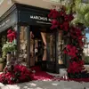 Cor de café de outono estilo retrô materiais florais materiais florais de casamento móveis macios atmosfera de outono adereços de casamento decorações flores artificiais