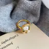 Anillo Ajustable Nala Nala Esmalte de Goteo Estilo Chino Nuevo Anillo de Perla de Gama Alta Nicho Joyería que No se Desvanece Anillo