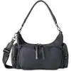 Bolsa Feminina 2025 Primavera Nova Bolsa Leve de Nylon Estilo Japonês e Coreano Bolsa de Ombro com Textura Casual e Grande Capacidade Bolsa Transversal