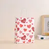 Exquisita Bolsa de Papel Kraft para San Valentín, Bolsa de Compras, Bolsa de Regalo para Joyería en Centro Comercial, Bolsa para Llevar de Fiesta Navideña, Bolsa para Productos para Llevar