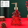 Botella de Vidrio Creativa y Hermosa para Gel Antibacterial de Árbol de Navidad Botella de Vidrio Espeso para Gel Antibacterial Botella de Vidrio para Gel de Ducha