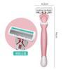 Maquinilla de Afeitar Manual de 6 Capas para Mujer para Depilar Vello, Vello de Axilas, Maquinilla de Afeitar para Zona Íntima, Maquinilla para Depilación de Piernas, Herramienta para Depilación