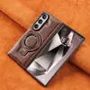 Adequado para capa de celular Samsung Z Fold 8 Ultra, suporte em forma de raquete, capa flip, design dobrável, cor sólida, estilo minimalista