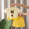 Traje de Verão para Meninos Nova Roupa Infantil Bebê Verão Crianças Fino Carta Gola Redonda Manga Curta Traje Tendência Venda Direta
