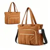 Bolsa Tote Feminina Transfronteiriça Grande Capacidade Multifuncional para Computador Bolsa Tote Impermeável Múltiplos Bolsos Ombro Transversal Bolsa de Viagem