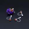 Convertidor de clip para oreja de resina sin dolor Zircón Aretes de perla en forma de U clip de resorte para oreja sin perforación joyería para oreja venta al por mayor