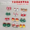 Desenho Animado de Natal Decorações 3D para Unhas Árvore de Natal Velho Rena Guirlanda Sinos Acessórios de Resina para DIY de Natal