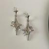 Pendientes de Diamante Estrella Serie Astral para Mujer Diseño de Nicho Pendientes de Gama Alta Aguja de Plata Neutra Pendientes Neutros Nuevos