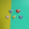 Mini Accesorios de Moño de Colores en Forma de Corazón Hechos a Mano DIY Pegamento de Crema Accesorios para el Cabello de Niños Ropa Funda de Teléfono Zuecos